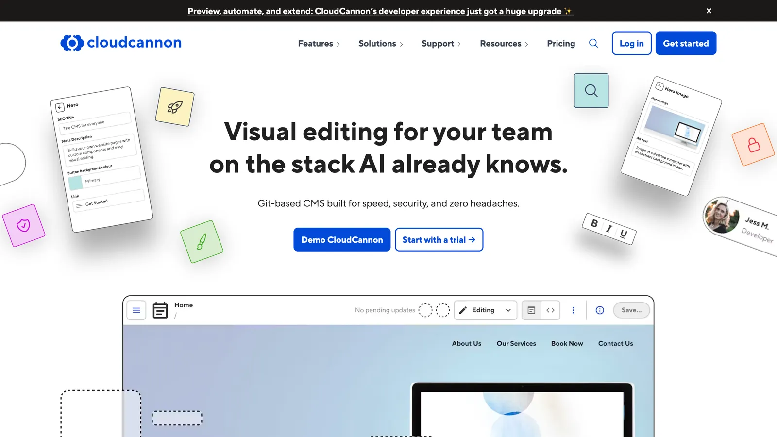CloudCannon homepage