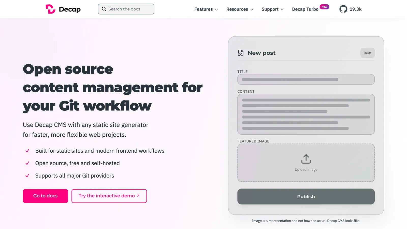 Decap CMS homepage