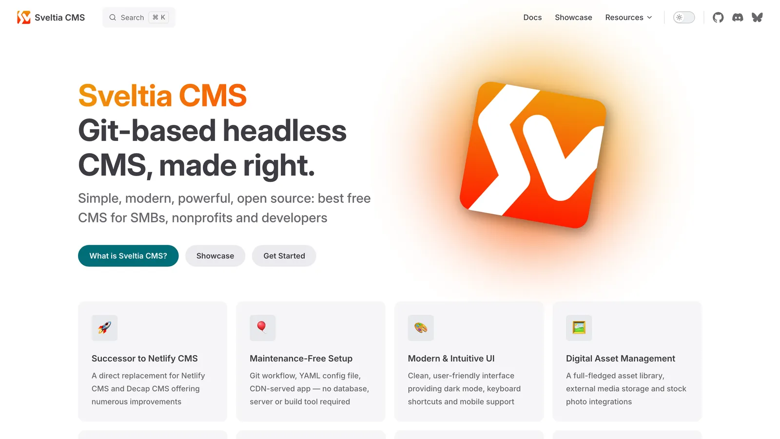 Sveltia CMS homepage